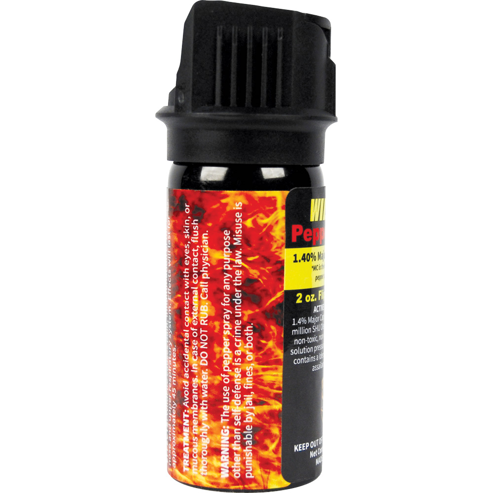 Wildfire 1.4% MC 2 oz pepper spray flip top view 4